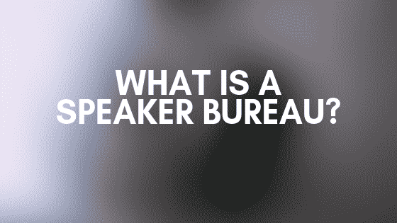 What is a speaker bureau?